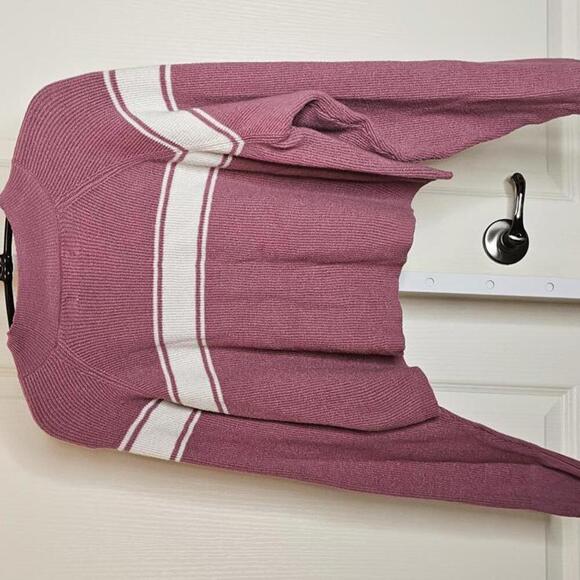 LA Hearts Women's Cropped Sweater with Stripes - Picture 2 of 5